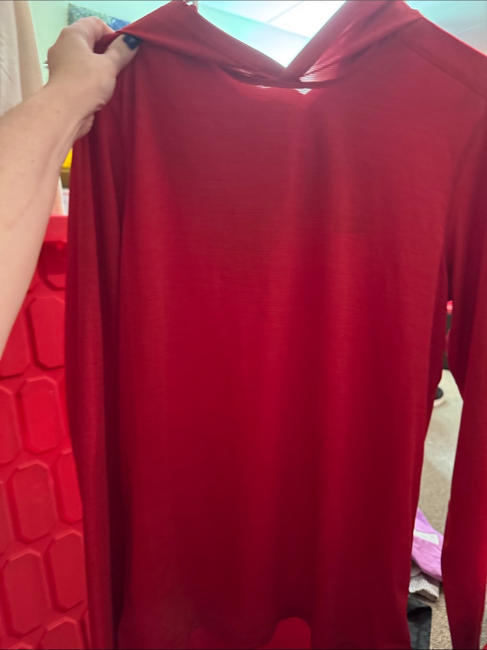 DSG Red Lightweight Hooded Pullover Jacket